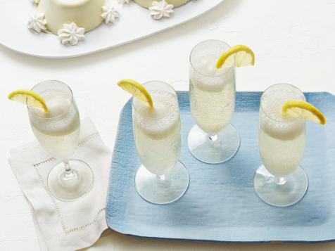 Prosecco and Lemon Sorbet Cocktail