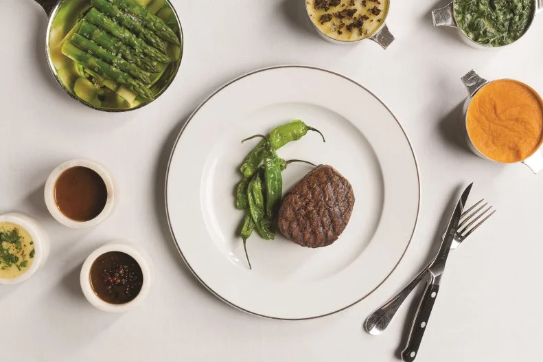 The Bellagio fountains are one of Vegas' biggest attractions, but the star of the show at the Bellagio may just be the steak. Chef Jean-Georges Vongerichten conducts symphonies on the plate, with an appropriately Sin City-level price tag. Their A5-Certified Kobe Beef is available in filet, New York strip, and ribeye cuts, and costs anywhere from $360 for eight ounces to a jackpot-mandating $720 for a 12-ounce cut.