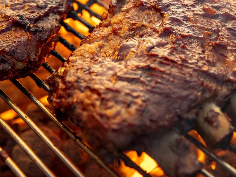 Close-up of Foolproof Ribs with Barbecue Sauce