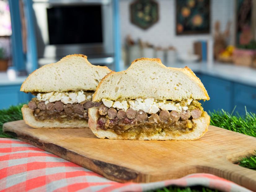 Sausage Muffuletta with Grapes and Fennel Recipe Jeff Mauro Food