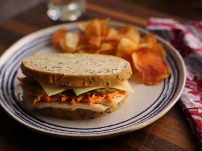 Turkey and Swiss Sandwiches with Carrot Slaw and Barbecue Potato Chips as seen on Valerie's Home Cooking, Season 9.
