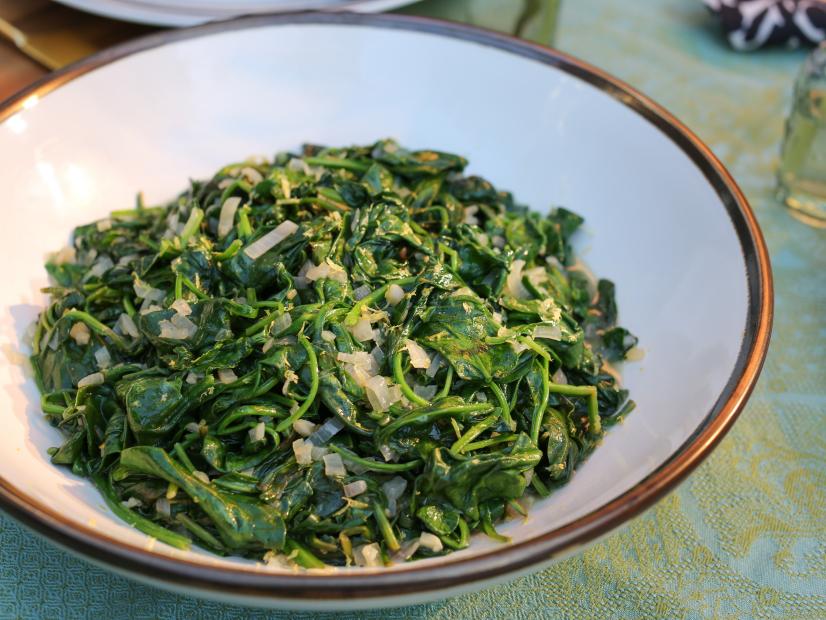 Brown Butter Sauteed Spinach with Lemon as seen on Valerie's Home Cooking, Season 9.