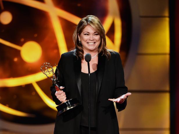 PASADENA, CALIFORNIA - MAY 05: Valerie Bertinelli accepts the Outstanding Culinary Host award for 'Valeries Home Cooking' onstage at the 46th annual Daytime Emmy Awards at Pasadena Civic Center on May 05, 2019 in Pasadena, California. (Photo by Alberto E. Rodriguez/Getty Images)