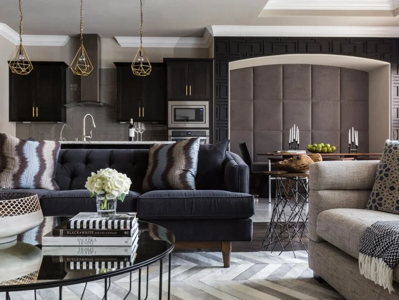 Nina Magon predicts a shift from all white kitchens to a more colorful approach. "All white kitchens have been very popular and almost the norm for the past few years, but for 2018 we can expect to see an increase of color in kitchen designs from the cabinetry to the sink materials. Expect to see bolder color choices that range from natural neutrals to charcoal to sage providing a more chic and sophisticated alternative to modern homes. To complement the darker palette, we can also expect to see a shift from stainless and all white sinks to more color-rich materials such as copper, concrete, and granite."