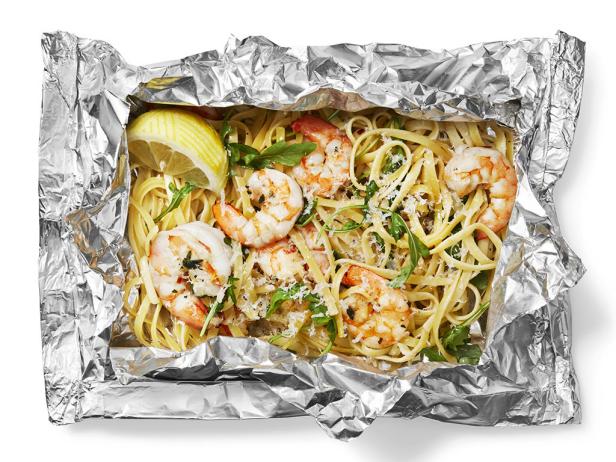 Foil Packet Shrimp Scampi With Arugula Recipe Food Network Kitchen Food Network