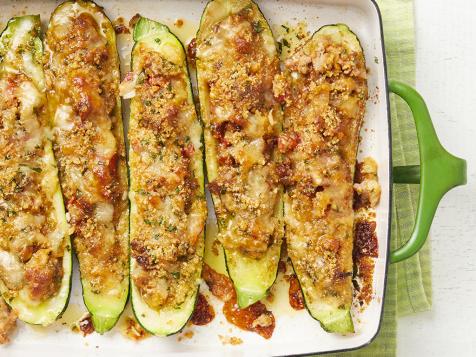 Sausage-Stuffed Zucchini Boats
