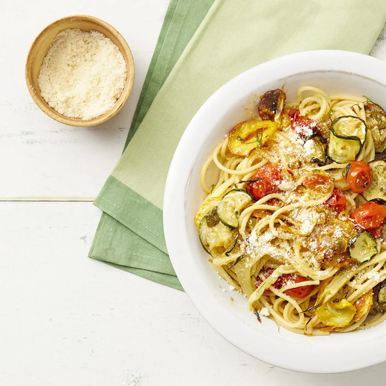 Spaghetti with Zucchini and Tomatoes Recipe | Tyler Florence