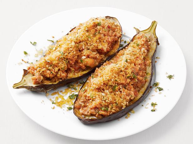 Turkey-and-Quinoa Stuffed Eggplant Recipe | Food Network Kitchen | Food ...