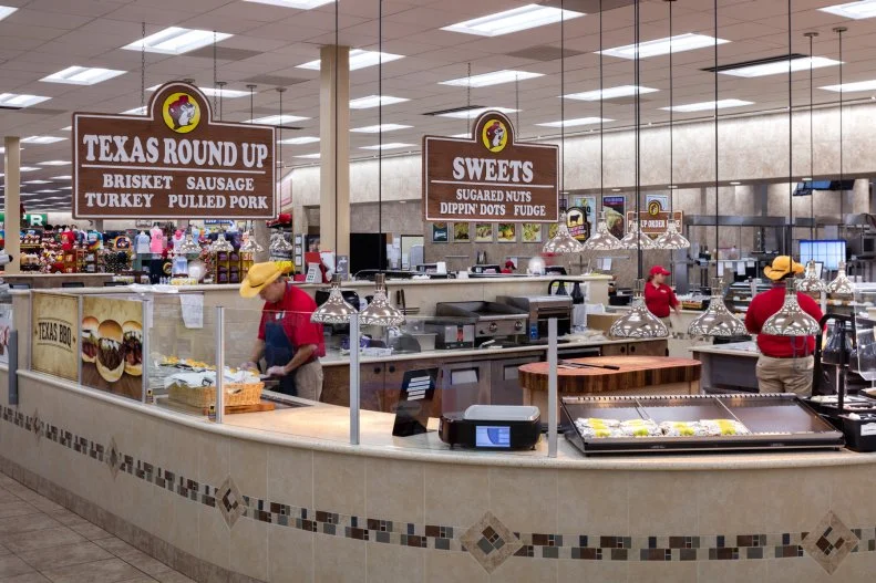 One of the most-important elements of a good road trip stop is a clean restroom, and Buc-ee's takes the sanctity of their bathrooms so seriously, it's won them national awards. But Buc-ee's is far more than just a clean set of stalls. The chain of mega-convenience stores holds a beloved place in the heart of all Texans thanks to the staggering array of food options, including a legit full barbecue counter (go with a chopped beef sandwich), a buffet of up to 20 types of jerky made in-house, freshly fried potato chips, and a variety of sugared and spiced nuts roasted right before your eyes.