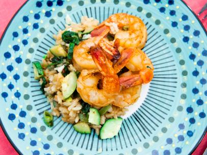 Katie Lee makes Sesame Shrimp and Greens with Rice Foil Packs, as seen on Food Network's The Kitchen