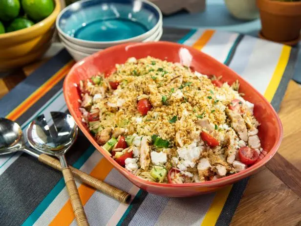 Greek Chicken and Orzo Pasta Salad Recipe | Katie Lee Biegel