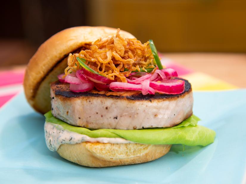 Geoffrey Zakarian makes Tuna Steak Burgers, as seen on Food Network's The Kitchen