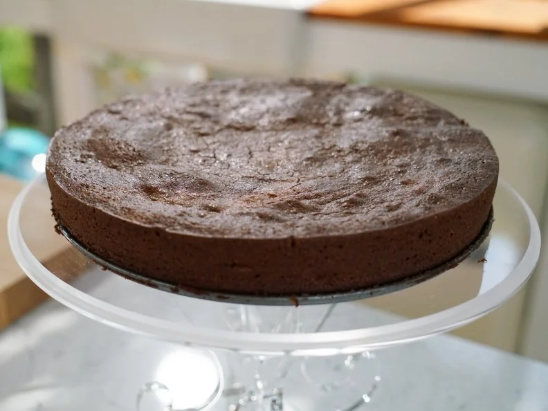 Food Beauty of Giadas Torta Caprese, as seen on Gaida in Italy, Season 3.