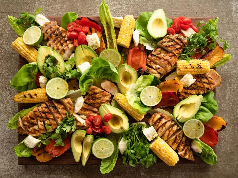 Close-up of Chicken Fajita Salad, as seen on The Pionner Woman, Season 22.