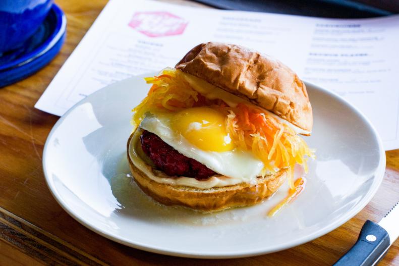 Chef Charles Olalia is responsible for making what may be Los Angeles' best breakfast sandwich. It's not just perfectly cooked and exceptionally delicious — it's interesting and different as well. The Longganisa Sandwich stars housemade pork sausage, atchara (pickled unripe papaya), a fried egg and mayo on a pillowy bun. While you're waiting for your breakfast sandwich to arrive, snack on the pan de sal with pandan curd.