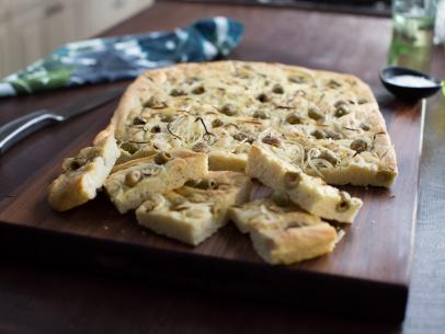 Olive Rosemary Focaccia as seen on Valerie's Home Cooking, Season 9.