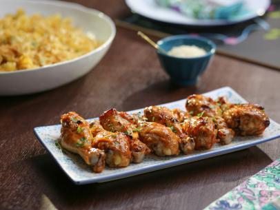 Sweet Orange Chicken Drumsticks and Brown-Buttery Bowties as seen on Valerie's Home Cooking, Season 9.