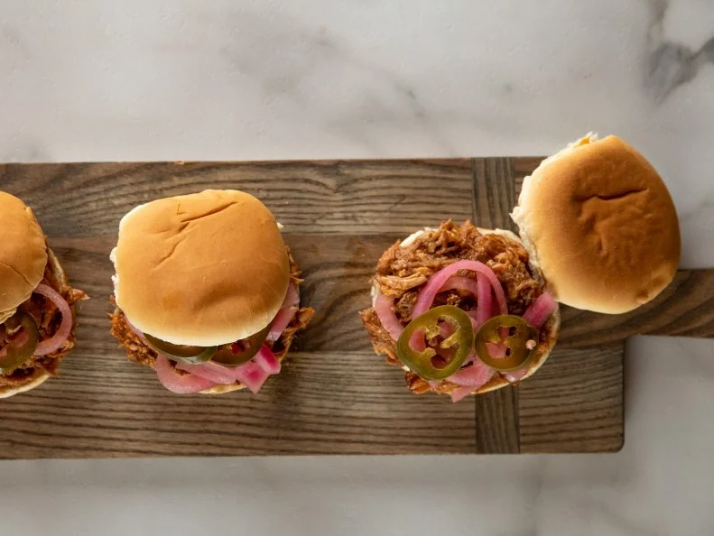 Close-up of Pressure Cooked Pulled Pork, as seen on The Pionner Woman, Season 22.