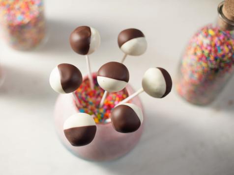 Black and White Key Lime Cake Pops