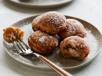 Food Network Kitchen’s Carrot Cake Stuffed Ebelskivers.