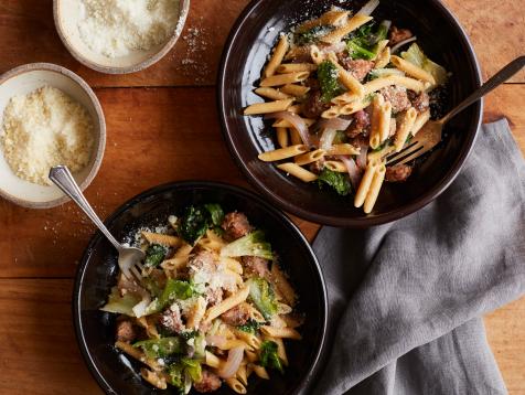 Chickpea Pasta with Sausage and Escarole