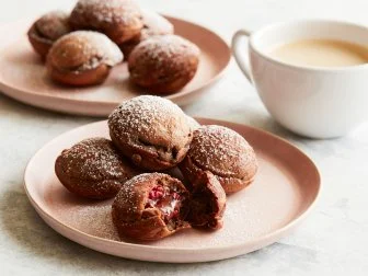 Food Network Kitchen’s Chocolate-Raspberry Stuffed Ebelskivers.