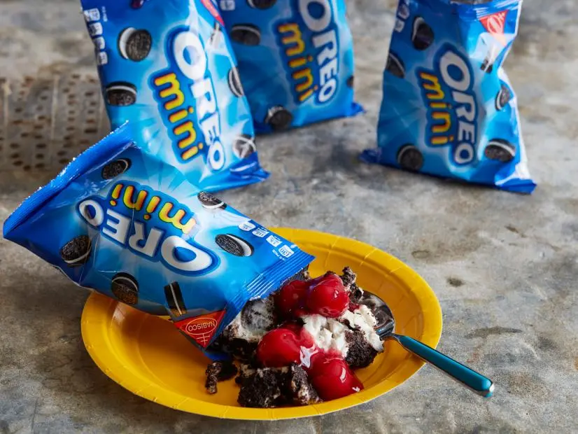 Food Network Kitchen’s Walking Chocolate-Cherry Cheesecake Snack Bags.