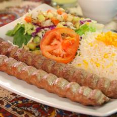 The Beef Koobideh as Served at the Tasty Kabob in El Paso, Texas, as seen on Diners, Drive-Ins and Dives, Season 30.