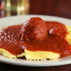 Beef Raviolis as Served at Mrs. Robino's in Wilmington, Delaware, as seen on Diners, Drive-Ins and Dives, Season 30.