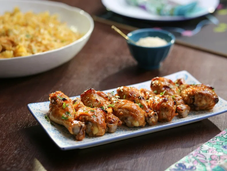 Sweet Orange Chicken Drumsticks and Brown-Buttery Bowties as seen on Valerie's Home Cooking, Season 9.