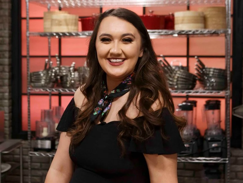 Recruit Mercedes Manda poses, as seen on Worst Cooks in America, Season 17.