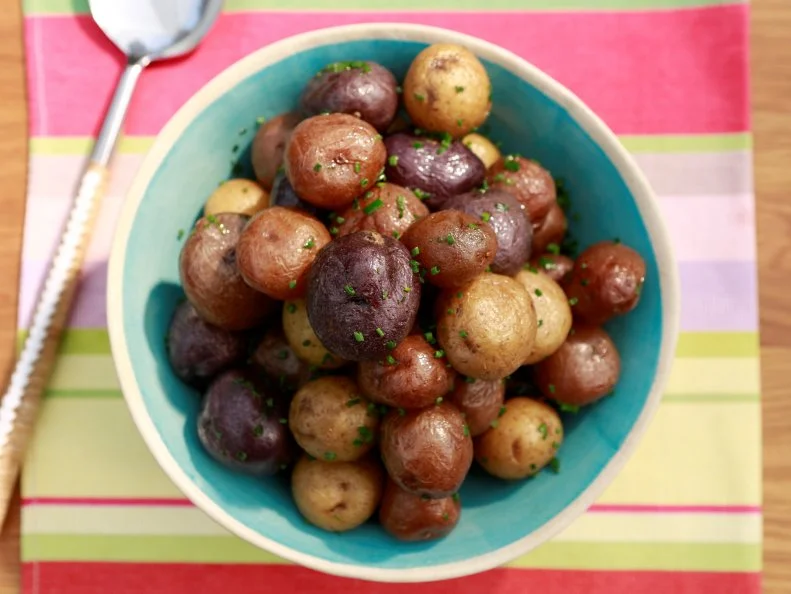 Jeff Mauro makes Butter and Chive Salt Potatoes, as seen on Food Network's The Kitchen