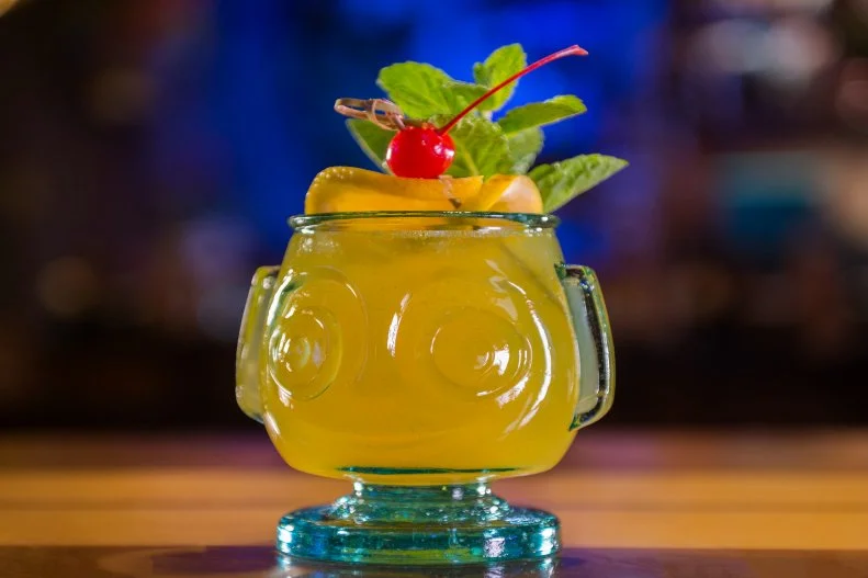The tropical Trader Sam’s Enchanted Tiki Bar is themed around the Jungle Cruise’s globe-trotting Trader Sam, abundant adventure. As the walls go volcanic and you chuckle at punny accent pieces, imbibe in fruity concoctions like the Tiki Tiki Tiki Tiki Tiki Rum, with coconut, pineapple and orange. A traveler has got to eat. Here, you can pretend it’s 1969 and share a Pu Pu Platter; this updated version has pork gyoza, chile-garlic edamame and chicken wings with togarashi aioli. At least think about trying the Hawaiian-esque fried Spam musubi with teriyaki. Or go meatless with a plant-based coconut curry lentil garden bowl.