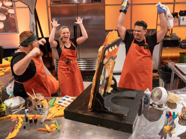 Team Trio of Terorr's Tator Edwards, Kristen Eagles and Frederick Isla, as seen on Halloween Wars, Season 9.