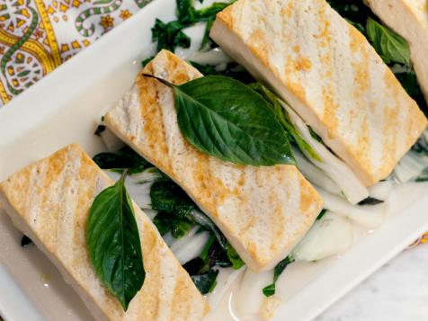 Grilled Tofu with Bok Choy and Coconut Lime Sauce