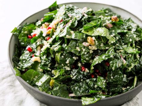 Kale Salad with Pistachios & Pomegranate