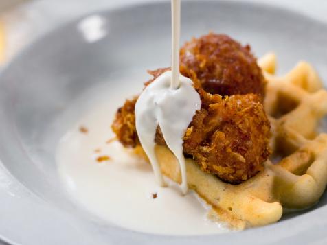 Smoked Cauliflower with Waffles