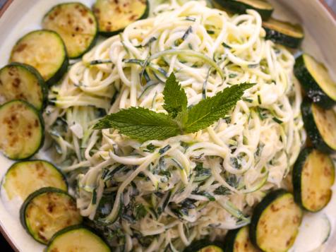 Zucchini Noodles with Garlicky Yogurt Sauce