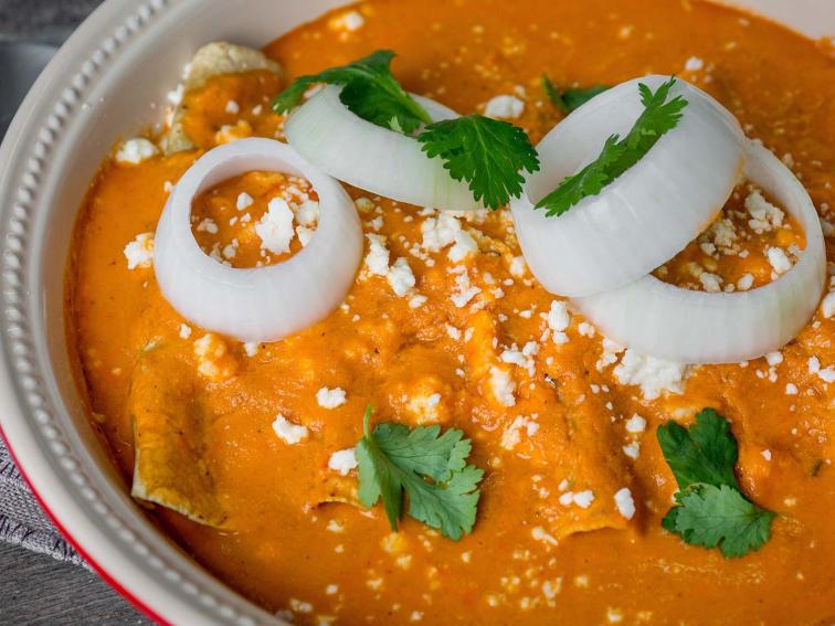 Creamy Chicken Enchiladas Recipe Rick Bayless Food Network