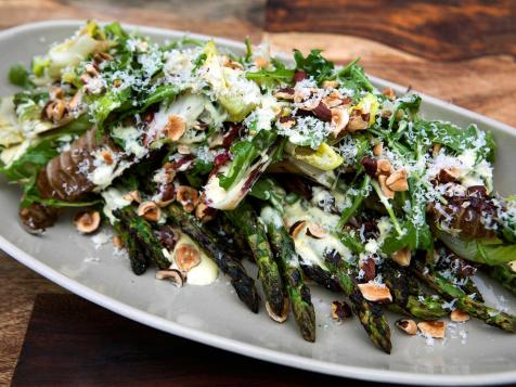 Grilled Chicory and Asparagus Salad