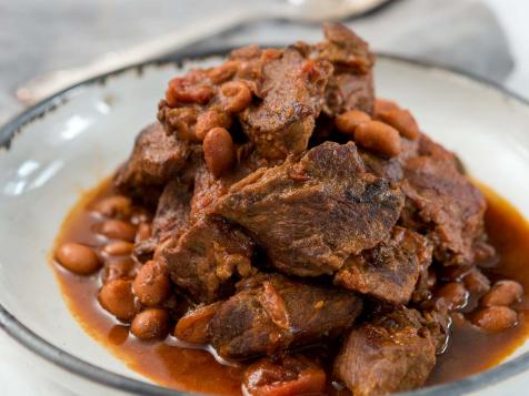 Red Chile Steak with Beans