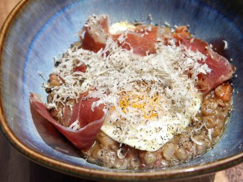 Truffled Lentils with Spanish Ham