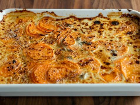 Sweet Potato and Blue Cheese Gratin