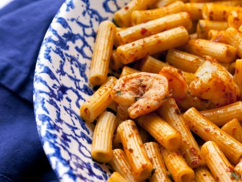 Ziti With 'Nduja and Shrimp