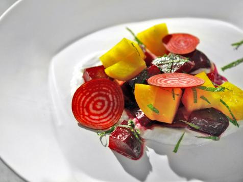 Beet Salad with Mascarpone and Mint