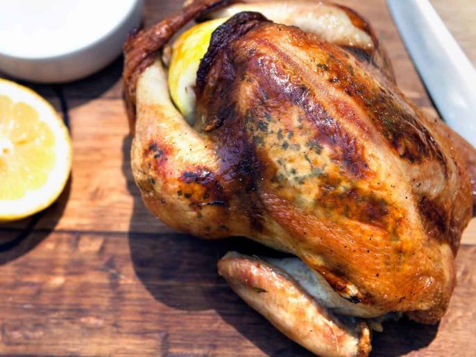 Roast Chicken with GarlicHerb Butter Recipe Anita Lo Food Network