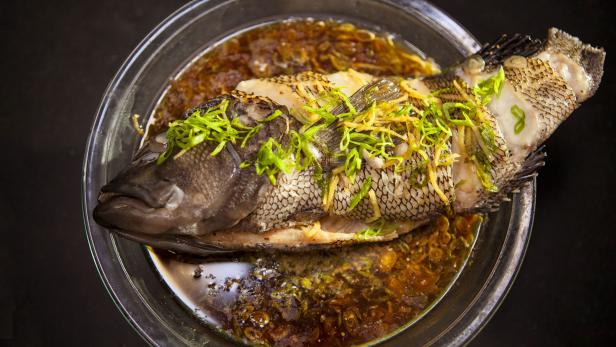 Steamed Fish with Scallions and Ginger image