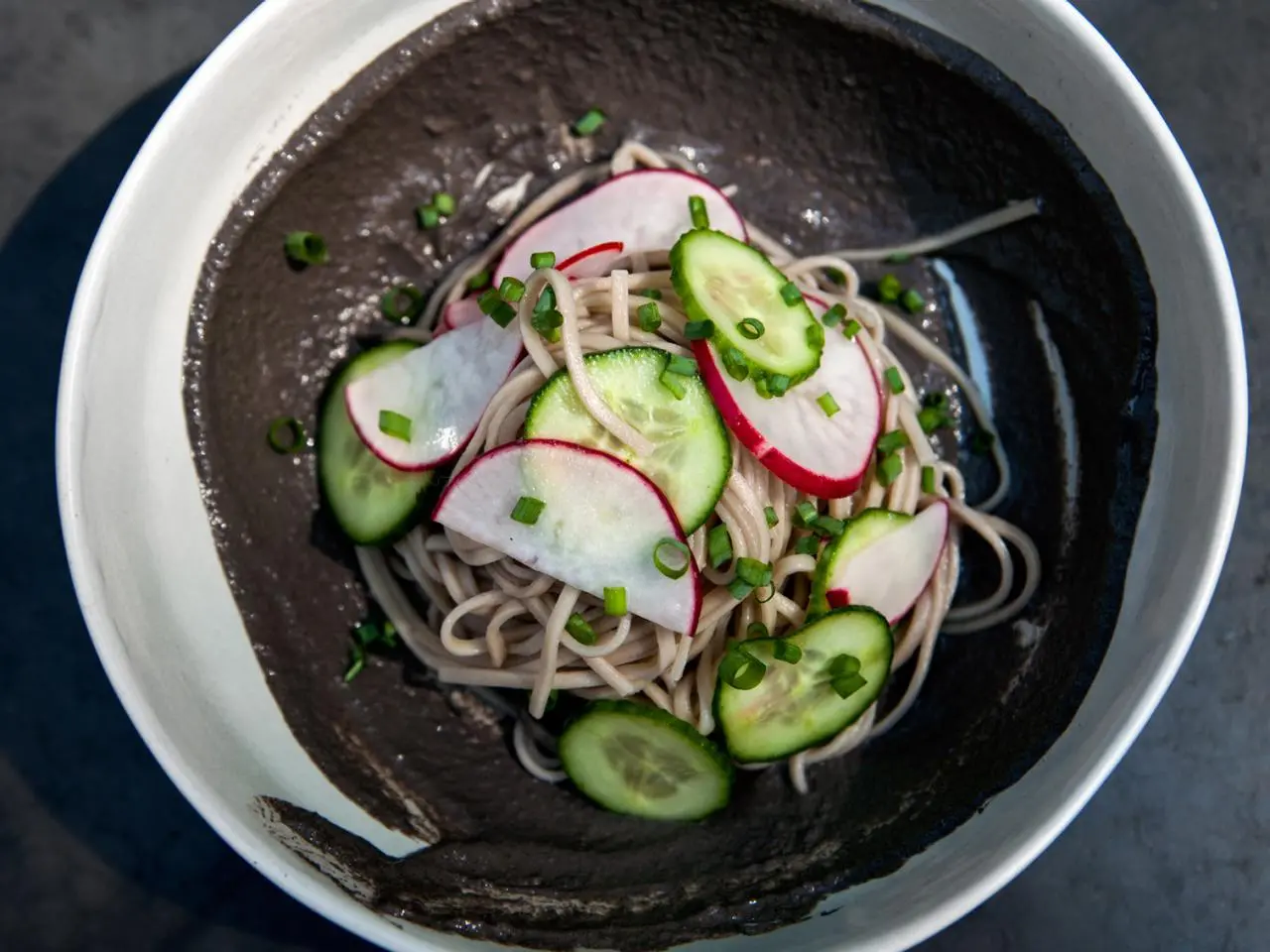 Chilled Soba with Lime and Black Sesame Recipe | Daniel Patterson