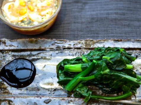 Chinese Broccoli with Egg Dipping Sauce