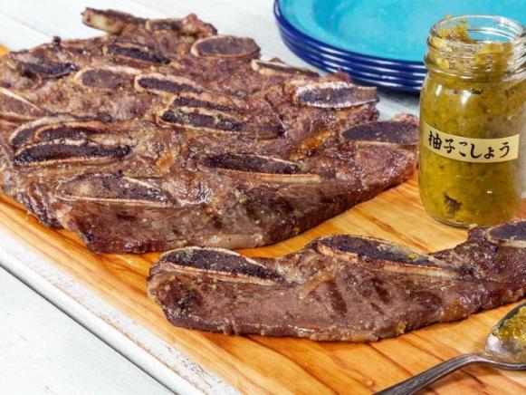 Grilled Short Ribs With Yuzu Kosho Recipe Daniel Patterson Food Network